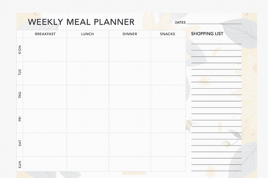 Weekly Meal Planner Magnetic Notepad